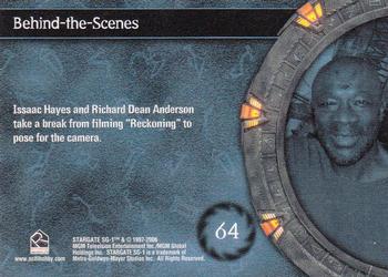 2006 Rittenhouse Stargate SG-1 Season 8 #64 Issaac Hayes and Richard Dean Anderson take Back