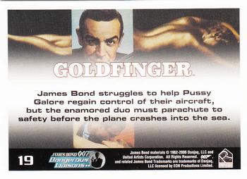 2006 Rittenhouse James Bond Dangerous Liaisons #19 James Bond struggles to help Pussy Galore reg Back