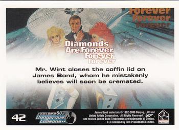 2006 Rittenhouse James Bond Dangerous Liaisons #42 Mr. Wint closes the coffin lid on James Bond, Back