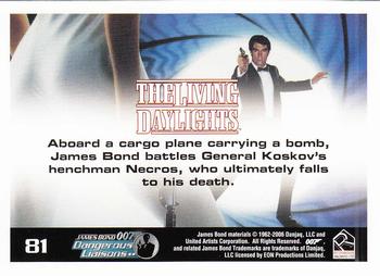 2006 Rittenhouse James Bond Dangerous Liaisons #81 Aboard a cargo plane carrying a bomb, James B Back