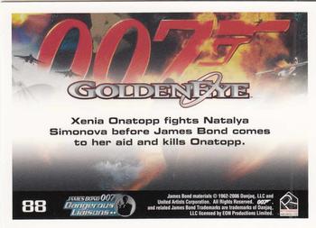 2006 Rittenhouse James Bond Dangerous Liaisons #88 Xenia Onatopp fights Natalya Simonova before Back