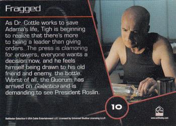 2007 Rittenhouse Battlestar Galactica Season Two #10 As Dr. Cottle works to save Adama's life, Ti Back