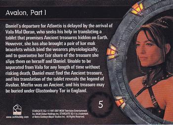 2007 Rittenhouse Stargate SG-1 Season 9 #5 Daniel's departure for Atlantis is delayed by Back