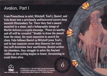 2007 Rittenhouse Stargate SG-1 Season 9 #6 From Prometheus in orbit, Mitchell, Teal'c, Da Back