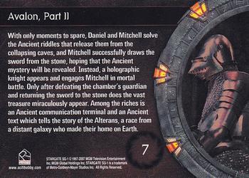 2007 Rittenhouse Stargate SG-1 Season 9 #7 With only moments to spare, Daniel and Mitchel Back