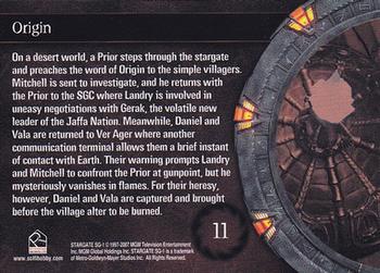2007 Rittenhouse Stargate SG-1 Season 9 #11 On a desert world, a Prior steps through the s Back