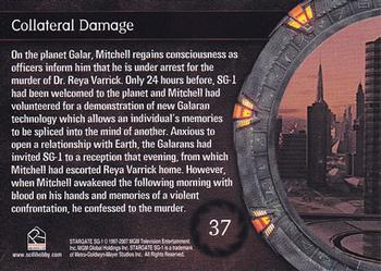 2007 Rittenhouse Stargate SG-1 Season 9 #37 On the planet Galar, Mitchell regains consciou Back