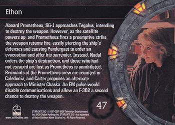 2007 Rittenhouse Stargate SG-1 Season 9 #47 Aboard Prometheus, SG-1 approaches Tegalus, in Back