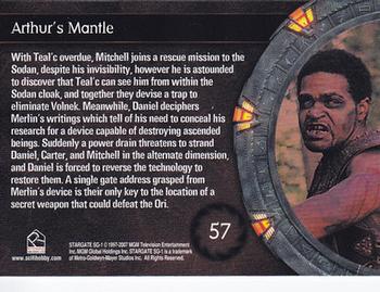 2007 Rittenhouse Stargate SG-1 Season 9 #57 With Teal'c overdue, Mitchell joins a rescue m Back