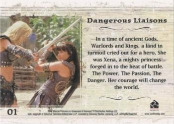 2007 Rittenhouse Xena Dangerous Liasons #1 Dangerous Liaisons [Title Card] Back