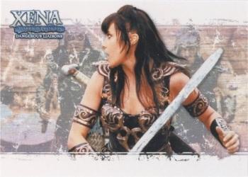 2007 Rittenhouse Xena Dangerous Liasons #6 As Xena approaches the chained Prometheus, war Front