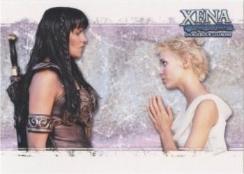 2007 Rittenhouse Xena Dangerous Liasons #47 Callisto, on release from Hell, confronts Xena Front