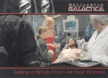 2008 Rittenhouse Battlestar Galactica Season Three #40 Gaius Baltar, now imprisoned aboard the Gala Front