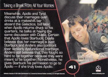 2008 Rittenhouse Battlestar Galactica Season Three #41 Meanwhile, Apollo and Tyrol discuss their ma Back