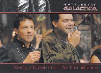 2008 Rittenhouse Battlestar Galactica Season Three #41 Meanwhile, Apollo and Tyrol discuss their ma Front