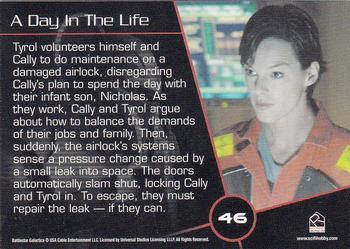 2008 Rittenhouse Battlestar Galactica Season Three #46 Tyrol volunteers himself and Cally to do mai Back