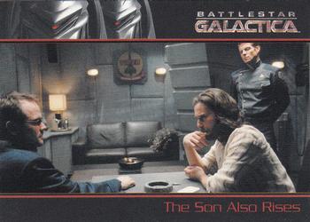 2008 Rittenhouse Battlestar Galactica Season Three #56 At first, Lee is irritated by his new job un Front