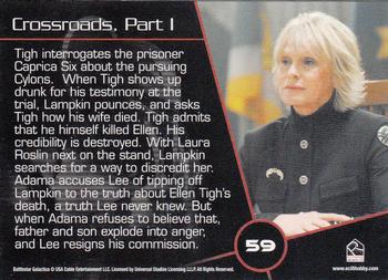 2008 Rittenhouse Battlestar Galactica Season Three #59 Tigh interrogates the prisoner Caprica Six a Back