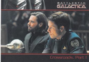 2008 Rittenhouse Battlestar Galactica Season Three #59 Tigh interrogates the prisoner Caprica Six a Front