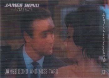 2008 Rittenhouse James Bond In Motion #03 James Bond and Miss Taro Front