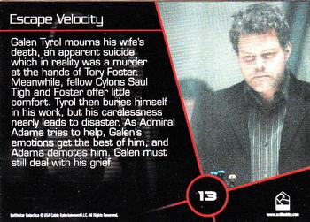 2009 Rittenhouse Battlestar Galactica Season Four #13 Galen Tyrol mourns his wife's death, an appare Back