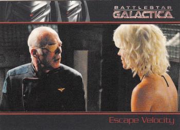 2009 Rittenhouse Battlestar Galactica Season Four #14 Still dealing with the loss of his murdered wi Front