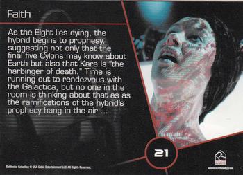 2009 Rittenhouse Battlestar Galactica Season Four #21 As the Eight lies dying, the hybrid begins to Back