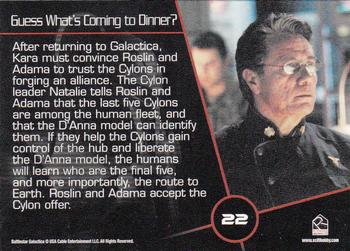 2009 Rittenhouse Battlestar Galactica Season Four #22 After returning to Galactica, Kara must convin Back