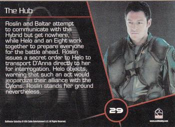 2009 Rittenhouse Battlestar Galactica Season Four #29 Roslin and Baltar attempt to communicate with Back