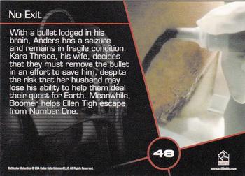 2009 Rittenhouse Battlestar Galactica Season Four #48 With a bullet lodged in his brain, Anders has Back