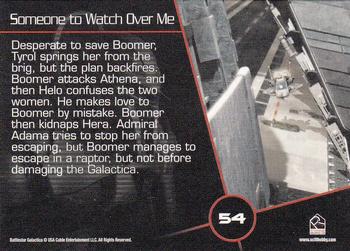 2009 Rittenhouse Battlestar Galactica Season Four #54 Desperate to save Boomer, Tyrol springs her fr Back