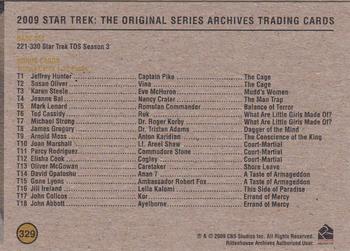 2009 Rittenhouse Star Trek: The Original Series Archives #329 Champions of Justice / Checklist Back