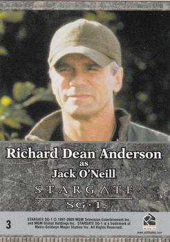 2009 Rittenhouse Stargate Heroes #3 Jack O'Neill Back