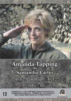 2009 Rittenhouse Stargate Heroes #12 Samantha Carter Back