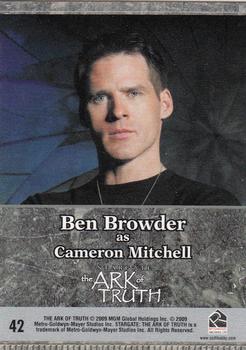 2009 Rittenhouse Stargate Heroes #42 Cameron Mitchell Back