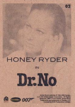 2009 Rittenhouse James Bond Archives #02 Honey Ryder in Dr. No Back
