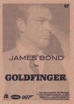 2009 Rittenhouse James Bond Archives #07 James Bond in Goldfinger Back
