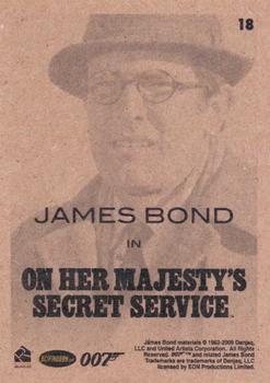 2009 Rittenhouse James Bond Archives #18 James Bond in On Her Majesty's Secret Service Back