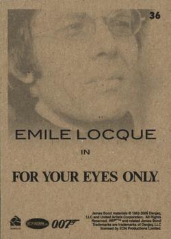 2009 Rittenhouse James Bond Archives #36 Emile Locque in For Your Eyes Only Back