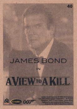 2009 Rittenhouse James Bond Archives #40 James Bond in A View To A Kill Back