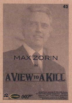 2009 Rittenhouse James Bond Archives #42 Max Zorin in A View To A Kill Back