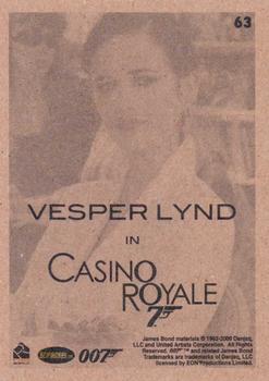 2009 Rittenhouse James Bond Archives #63 Vesper Lynd in Casino Royale Back
