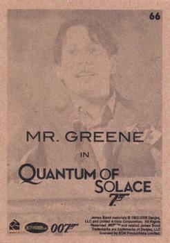 2009 Rittenhouse James Bond Archives #66 Mr. Greene in Quantum of Solace Back
