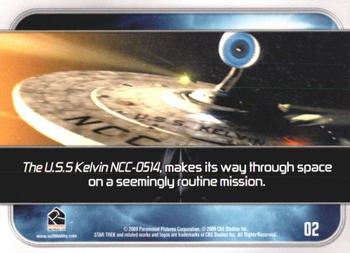2009 Rittenhouse Star Trek Movie Cards #02 The U.S.S. Kelvin NCC-0514 Back