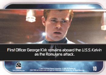 2009 Rittenhouse Star Trek Movie Cards #10 First Officer George Kirk remains aboard the U Back
