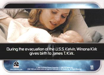 2009 Rittenhouse Star Trek Movie Cards #11 During the evacuation of the U.S.S. Kelvin, Wi Back