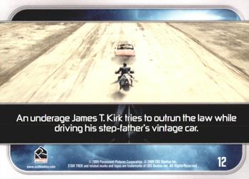 2009 Rittenhouse Star Trek Movie Cards #12 An underage James T. Kirk tries to outrun the Back