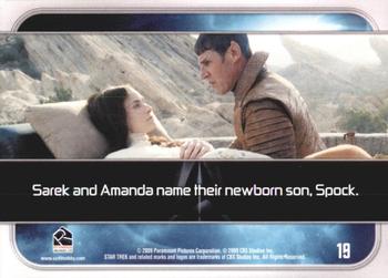 2009 Rittenhouse Star Trek Movie Cards #19 Amanda / Sarek Back