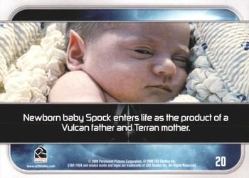 2009 Rittenhouse Star Trek Movie Cards #20 Newborn baby Spock Back