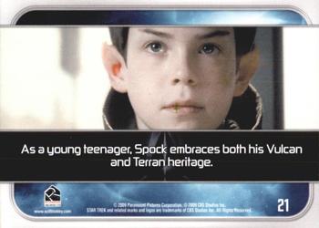 2009 Rittenhouse Star Trek Movie Cards #21 Young teenager Spock Back